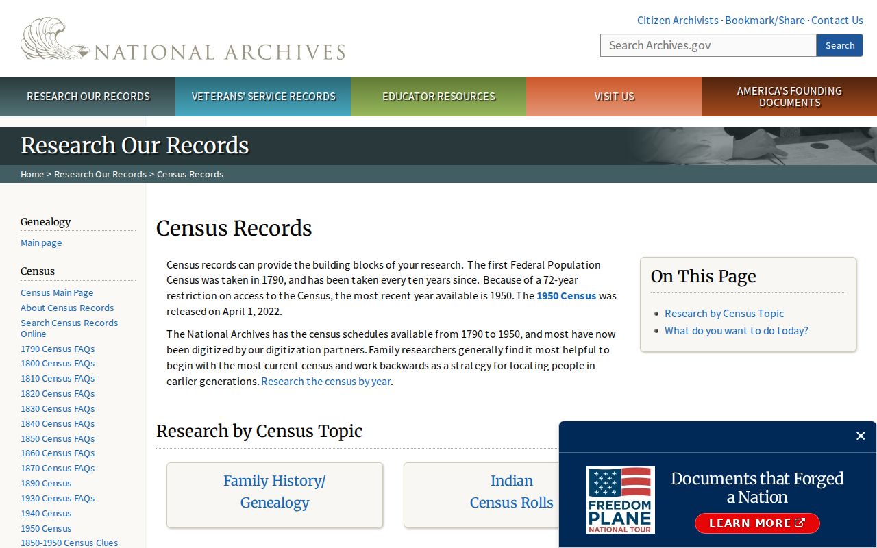 Baldwin Park previous residents National Archives census research