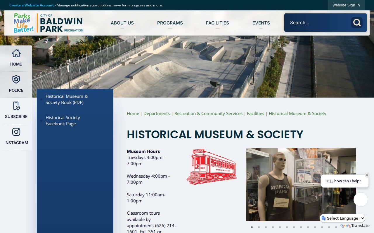 Baldwin Park previous residents historical museum and society